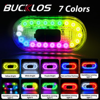 BUCKLOS MTB Bicycle Light Corolful USB LED Bike Tail Light Anti-Collision Bike Night Warning Strobe Signal Rear Flashing Lamp