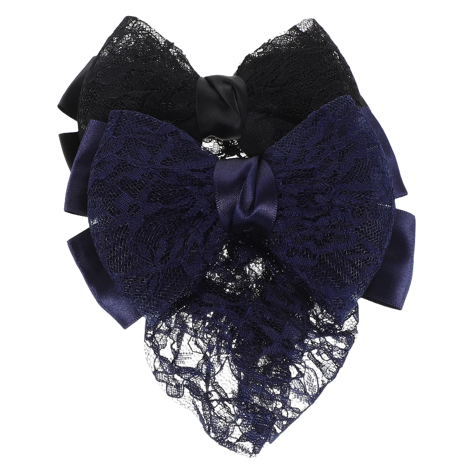 

2 шт., профессиональная сетка для пучка волос для женщин, дизайн с бантом, сетчатые зажимы, безопасная фиксация, балетная медсестра, банка, персонал отеля, крышка для булочек