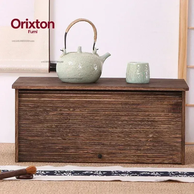 Chinese Pu'er Tea Storage Cabinet with Rolling Shutter Door Teahouse Cup Rack Elegant Solid Wood Dustproof