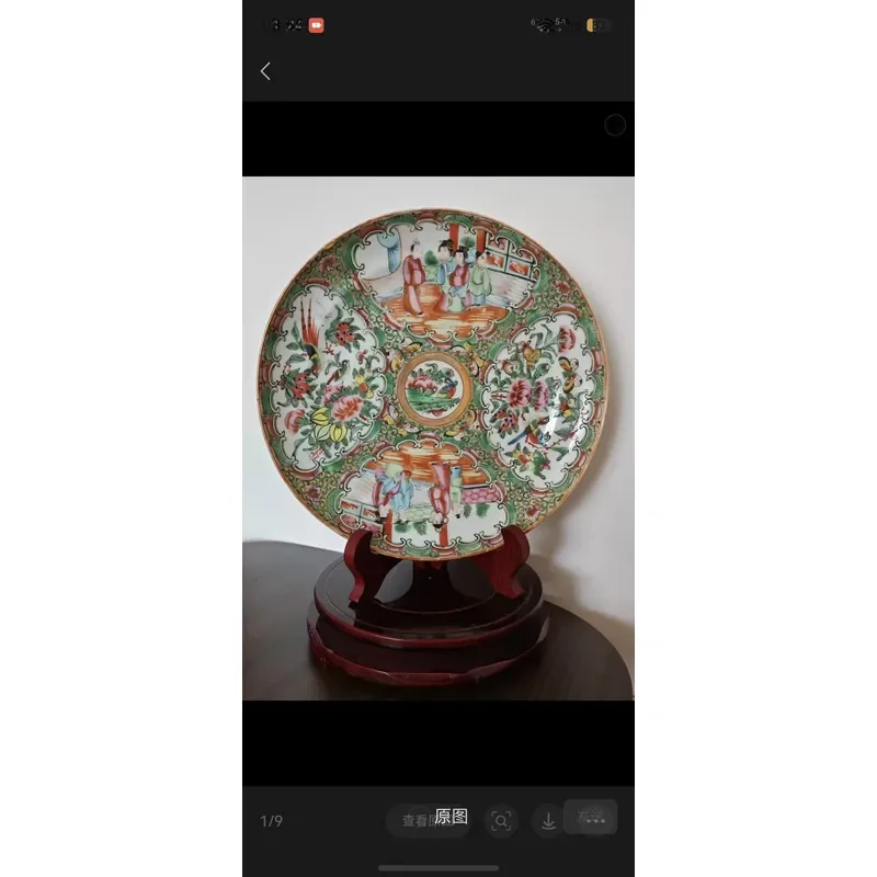 Jingdezhen Hand Painted Flower Pattern Porcelain Plate Wide Color Ceramic Dish for Household Decor
