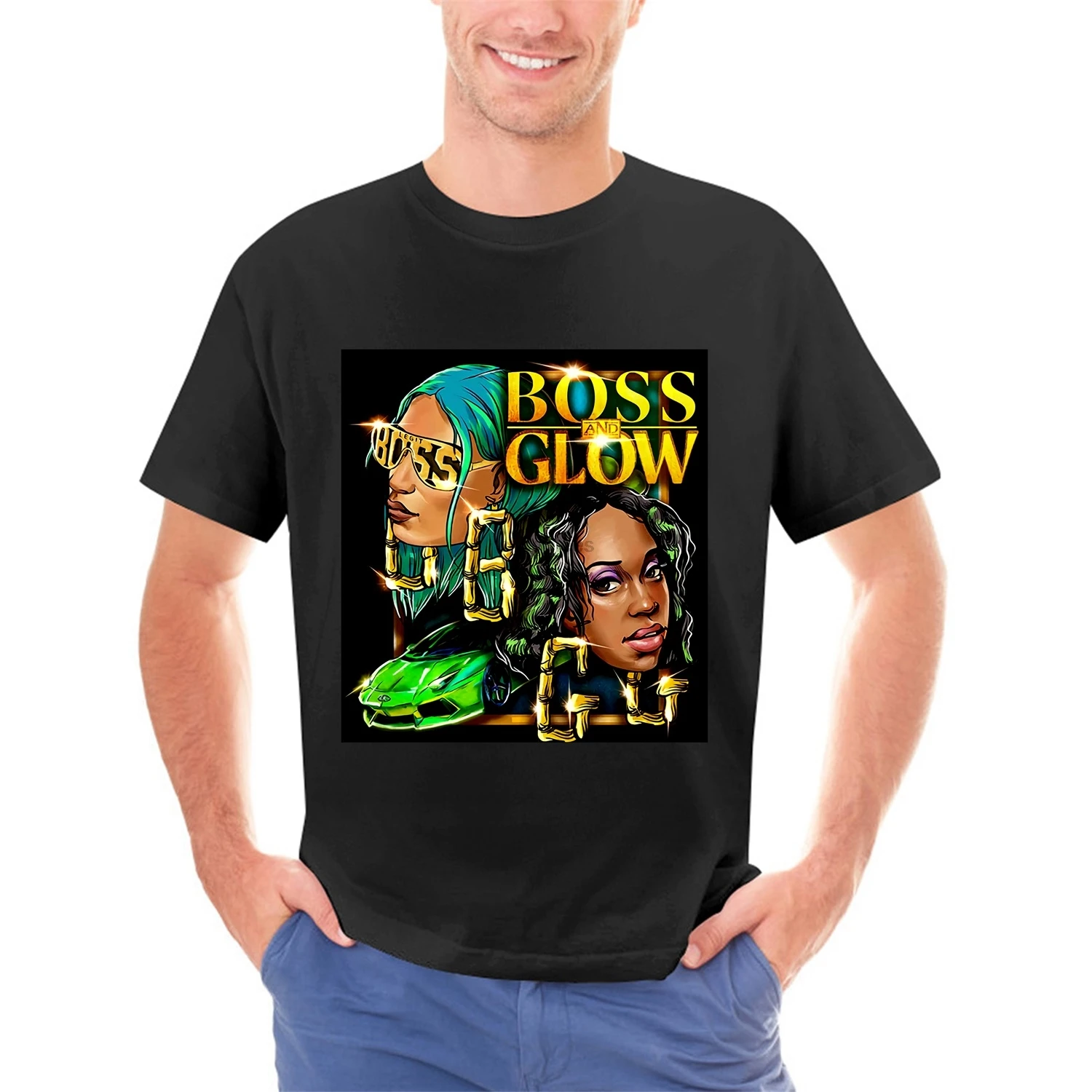 Sasha Banks  Naomi Boss  Glow Authentic T-Shirt