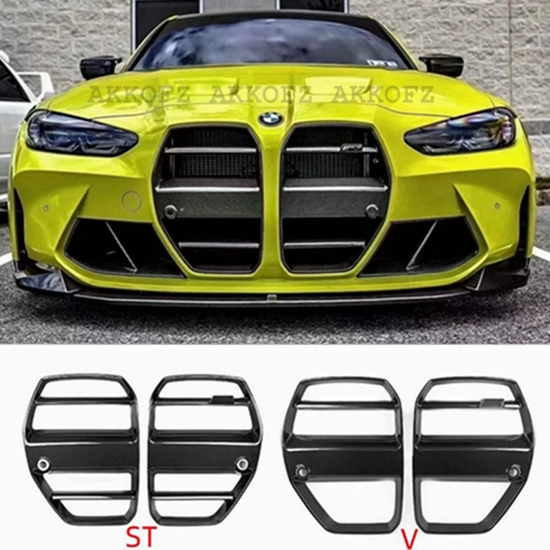 

For BMW M3 M4 G80 G82 G83 2021-2023 CLS/V/ST Style Dry Carbon Fiber Front Bumper Grille Air Intake Racing Grills