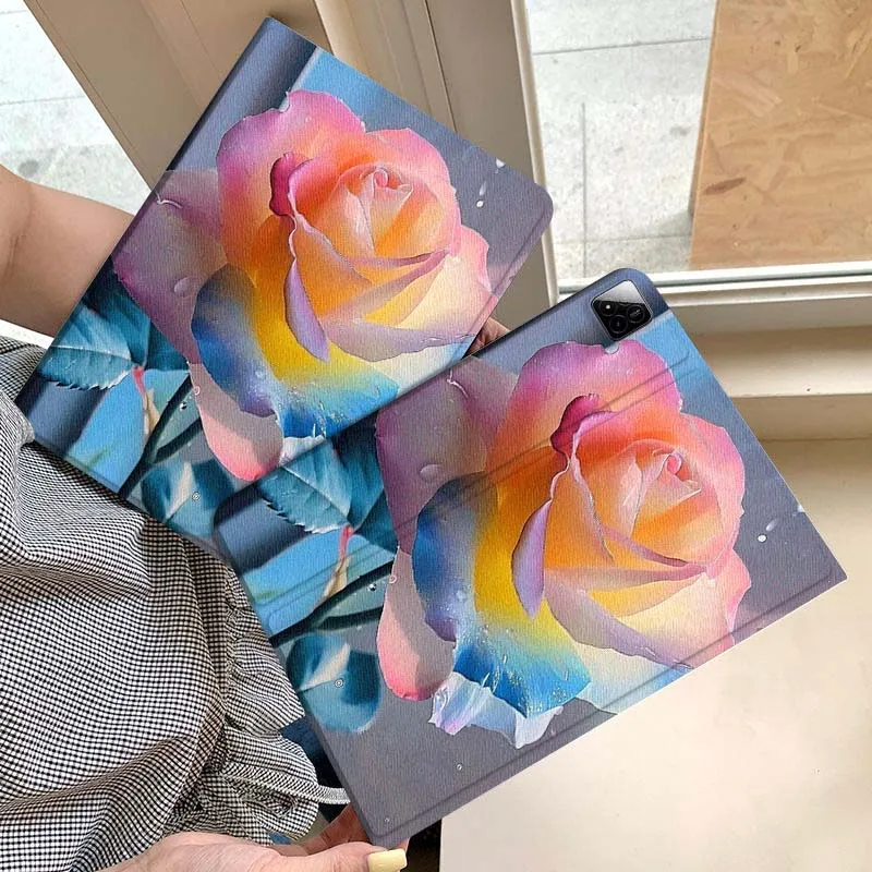 

Rainbow Rose with Dew Tablet Case For Xiaomi Redmi Mini Pad SE K 2 4 5 6 7 8 2023 2025 11 8.8 11.2 10.1 Pro Gift