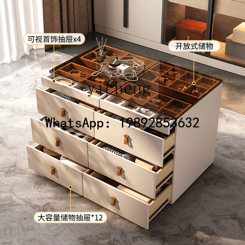 FF Modern Premium Sense Zhongdao Tai Household Light Luxury Double-sided Locker Integrated Floor Cabinet