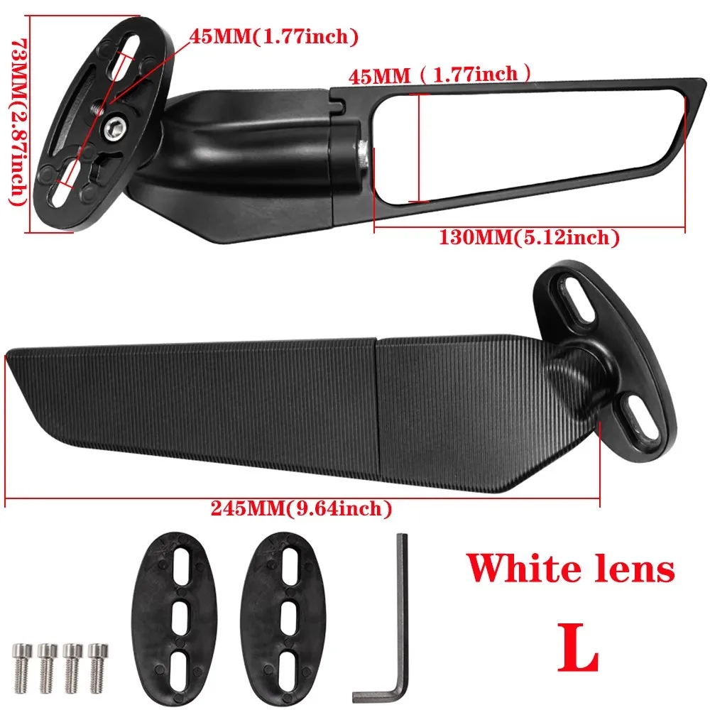 

Motorcycle Mirror Modified Wind Wing Adjustable Rotating Rearview Mirror Moto Accessories for YAMAHA YZF R6 R1 R25 R3 R125 R15