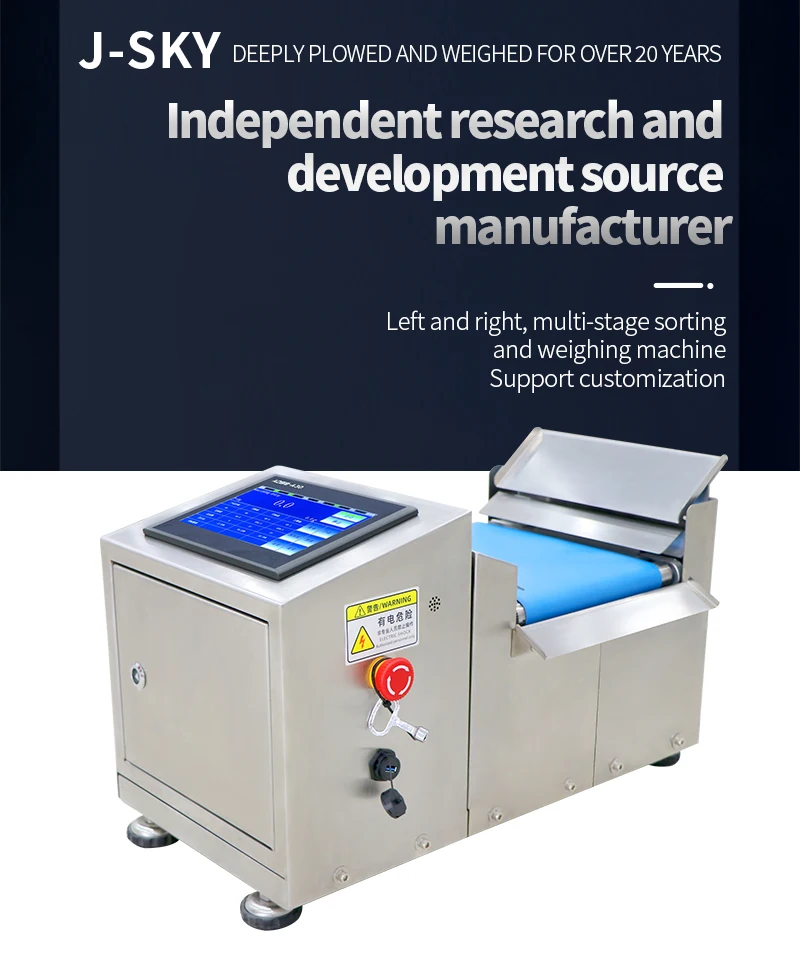J-Sky Auto-Direction Sorting Checkweigher | 0.1g High Precision Touch Screen | Stainless Steel Scale Small Checkweighing Machine