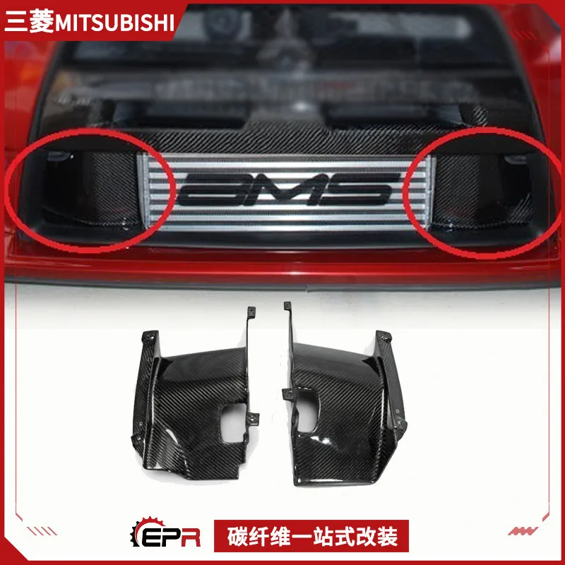 

Подходит для модификации Mitsubishi Evolution EVO10, передняя планка из углеродного волокна, средняя сетка, трендовая направляющая боковая пластина охлаждения тормозов