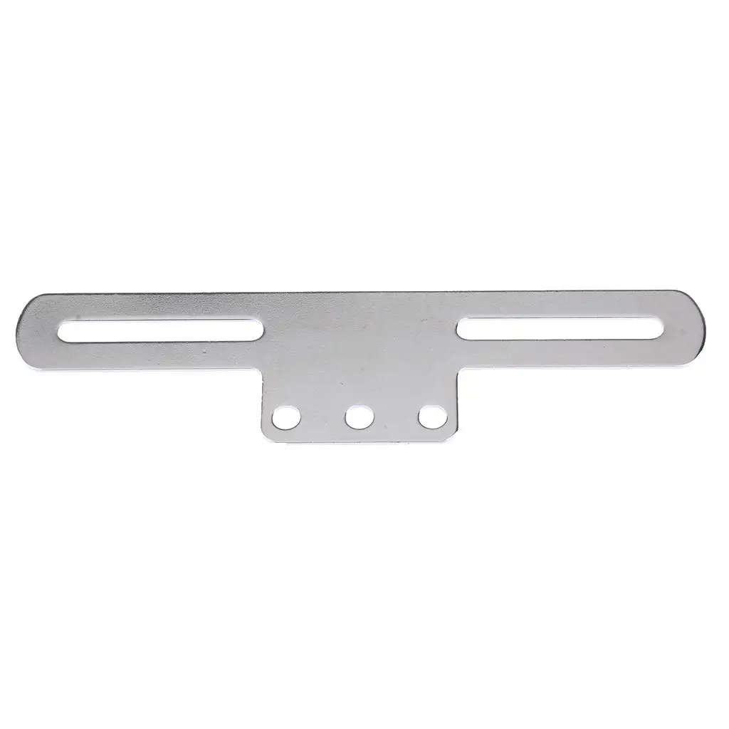 Soporte Universal de hierro para matrícula de motocicleta, accesorio de soporte para matrícula de moto, tornillo de M6, 6,97 pulgadas de longitud, Plata