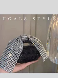 High Quality Fashion Mini Bag Crystal Shiny Rhinestones Diamond Evening Bag Bow Knot Women's Handbag Wedding Party Clutch Purse