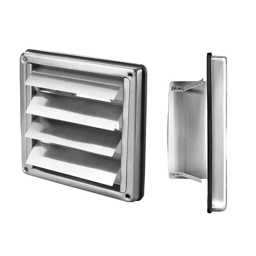 4/5/6inch Stainless Steel Gravity Grille Duct Vent Cover With Non-Return Louver Home Improvement Accessories