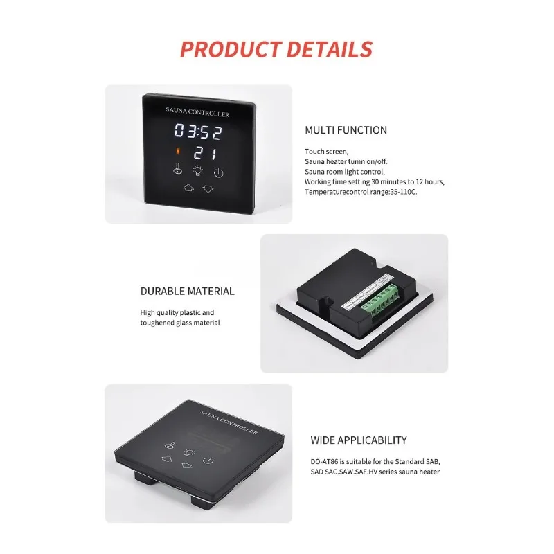 Pemanas Sauna Hemat Energi 6kw dengan Kontrol Digital