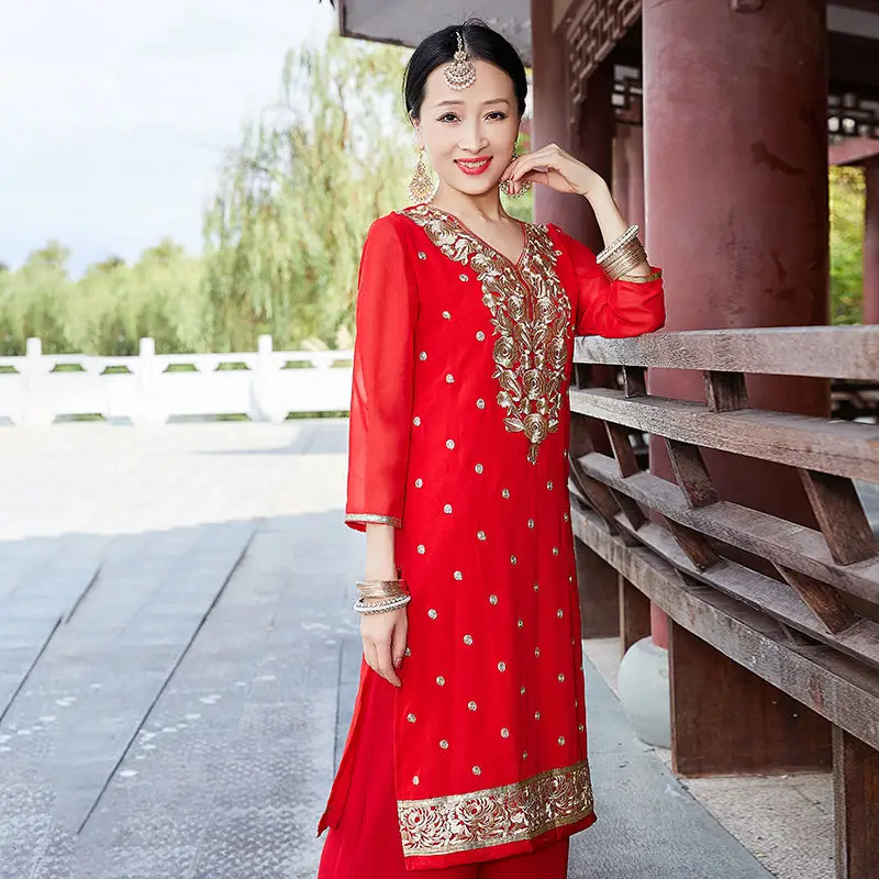 chinese dress ladies Georgette Navy Blue Embroidered Indian Long Anarkali Dress