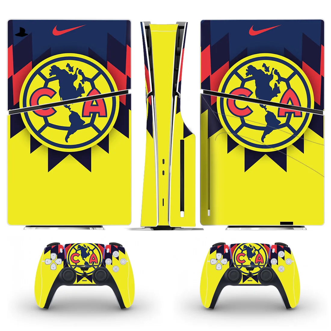 Mexico Football Club America PS5 Slim Disc Skin Sticker Decal Cover for Console and Controllers PS5 Slim Disk Skin Sticker Vinyl