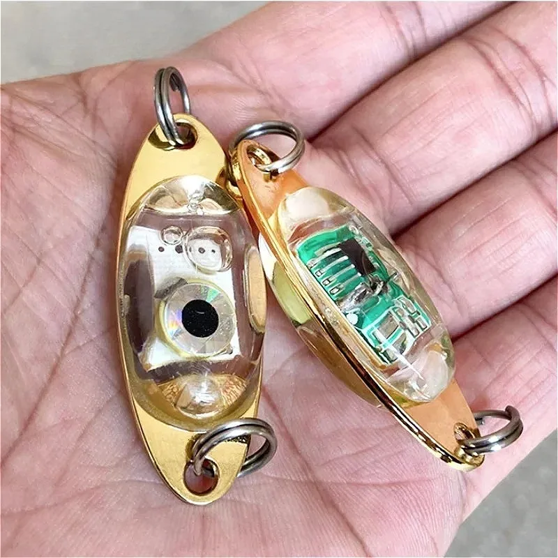 

Bass Spoon Eye Shaped Lure Deep Water Drop Underwater Fluorescent Fishing Squid Night Fishing Lure Flashers Fishing Equipment