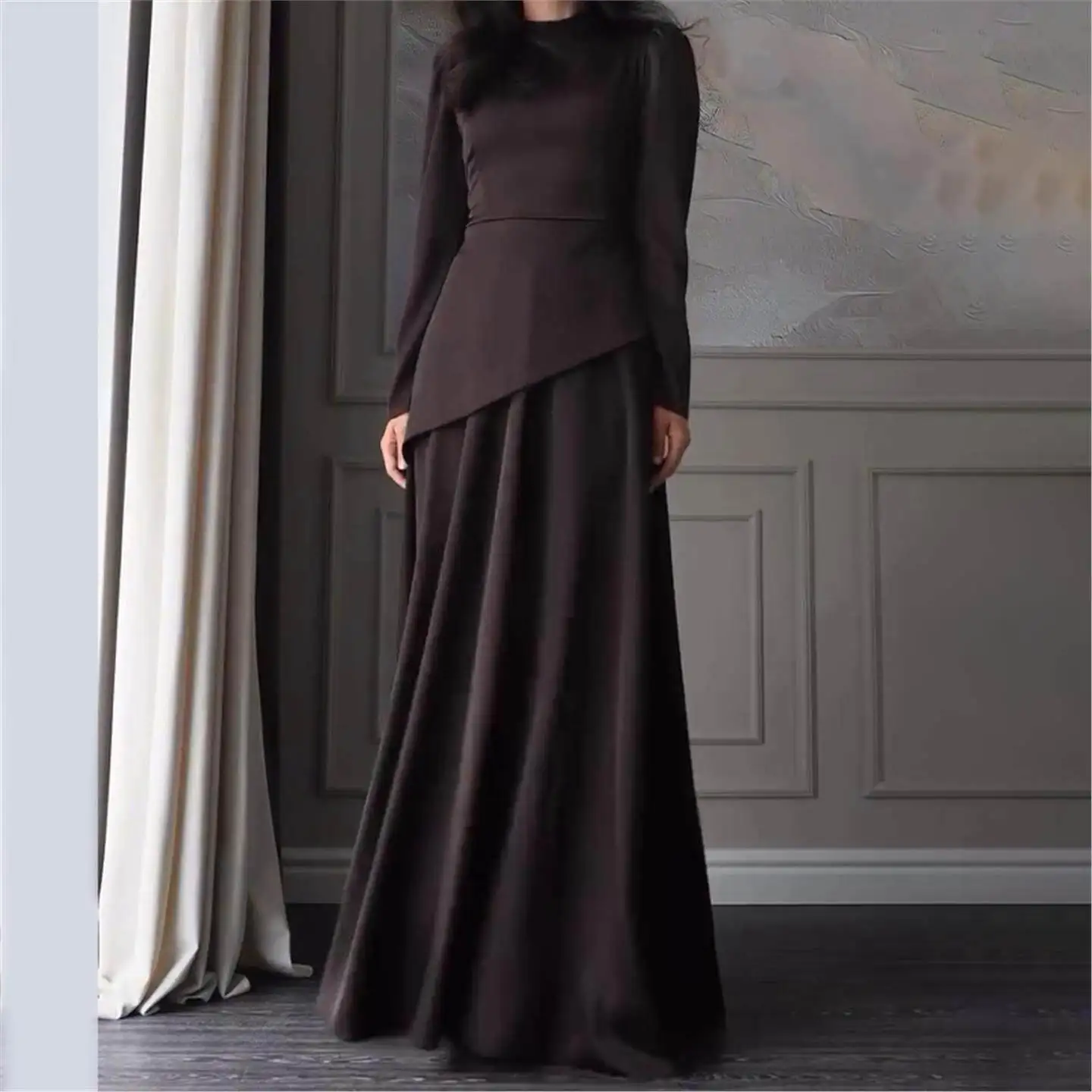 

Elegant Splice Slimming Set Dress 2025 Cross-Border Women's Fashion High-Quality Leisure Pants Mid-Low Waist PVC Material