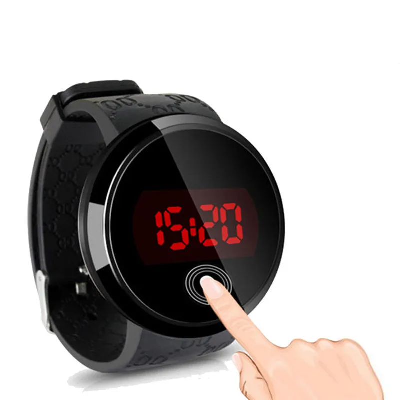 Reloj electrónico de silicona para niños, pantalla táctil LED, resistente al agua, regalo de vacaciones, nuevo