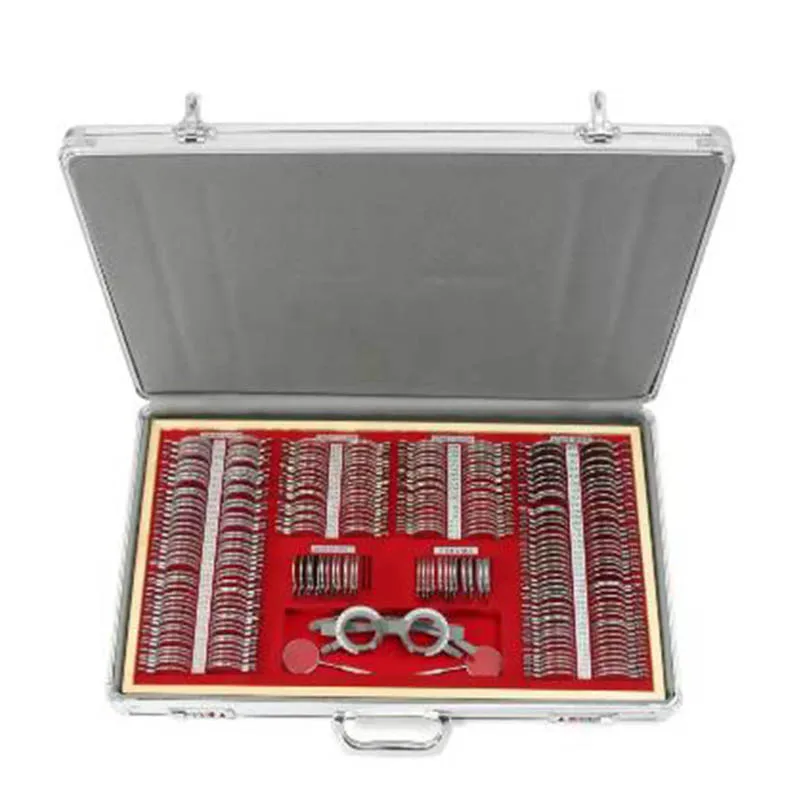 

Ophthalmic Trial case Equipment High Quality 266 Pcs Trial Lens Set Trial Lens Case with Color Metal Rims JSC-266C
