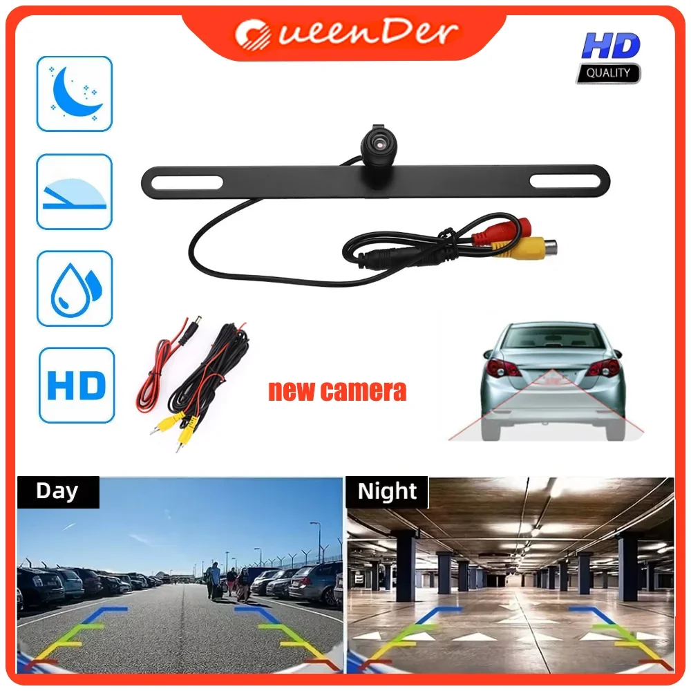 QueenDer Car Reversing Image Camera Night Vision Reversing Auto Monitor CCD IP68 Waterproof 170 Degree  Image Rear View For Car