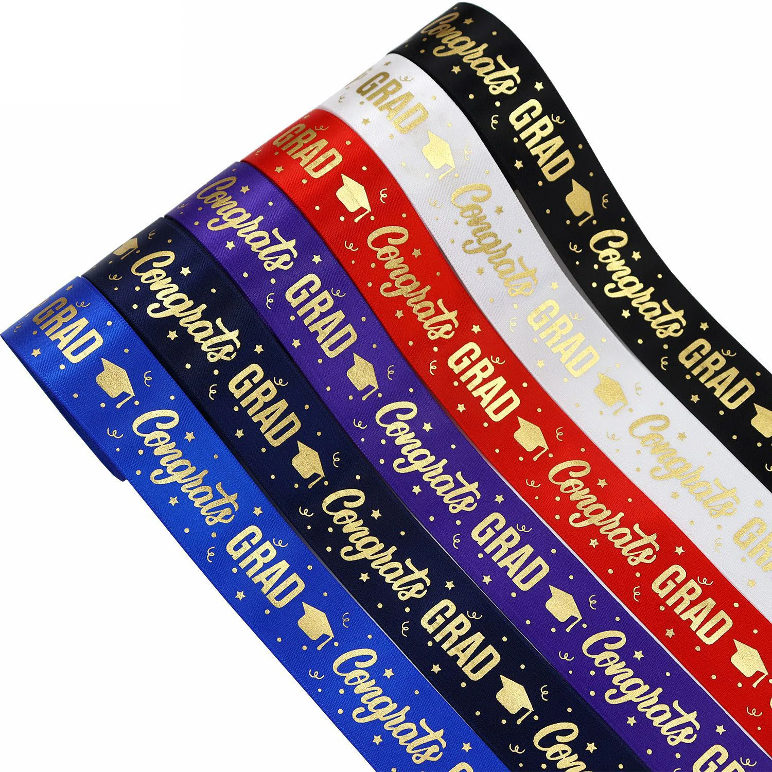 1 Roll，5 Yards Graduation Gift Packaging Ribbon,Decoration Party DlY Bow Ribbon, Graduation Ceremony  CampusParty Supplies