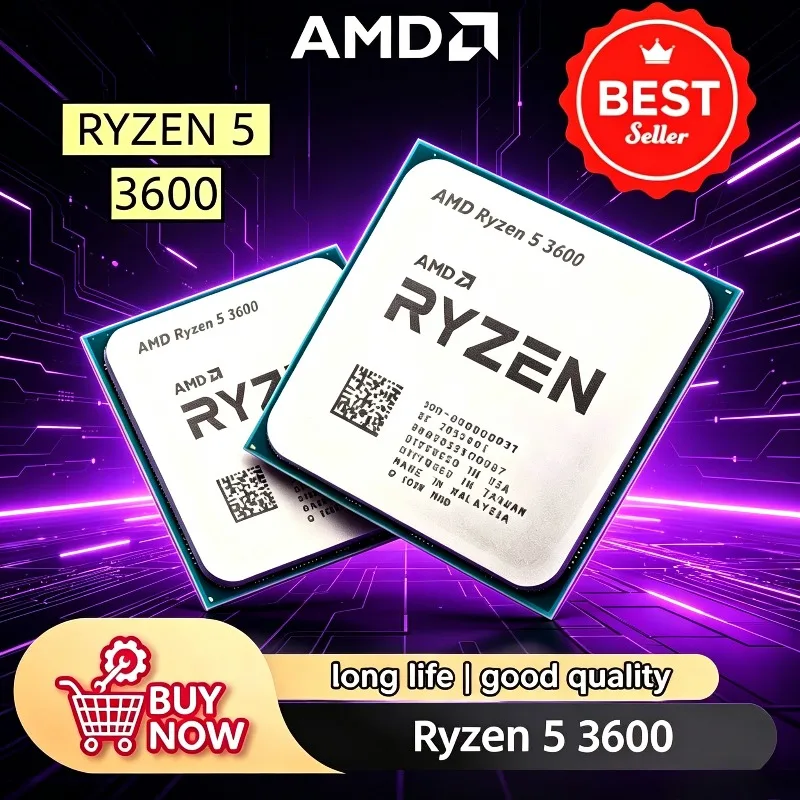 

AMD Ryzen 5 3600 Stable Running Cost Effective AMD R5 3600 CPU Socket AM4 6-Core 12-Thread 4.4GHz Unlocked Gaming Processor