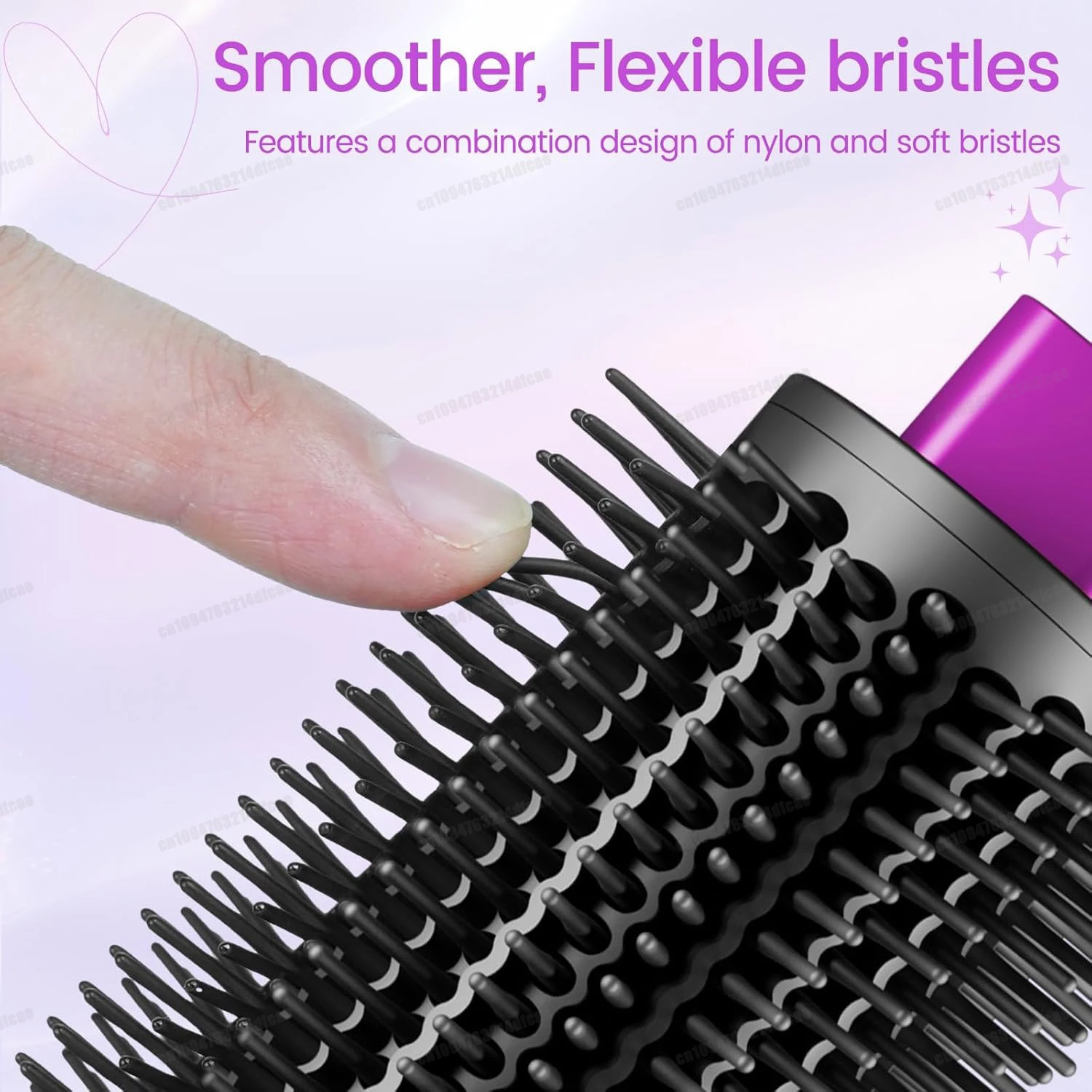 Upgraded 38mm Round Volumizing Brush For Dyson Airwrap Accessories HS01/05/08 &SencimenX9 Bristle Straight&Curls Styling Brush
