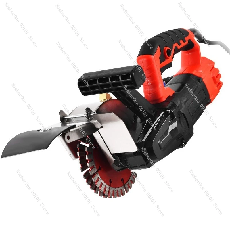 

Slotting machine, dust-free water and electricity installation, slotting concrete wall, handheld high-power cutting machine