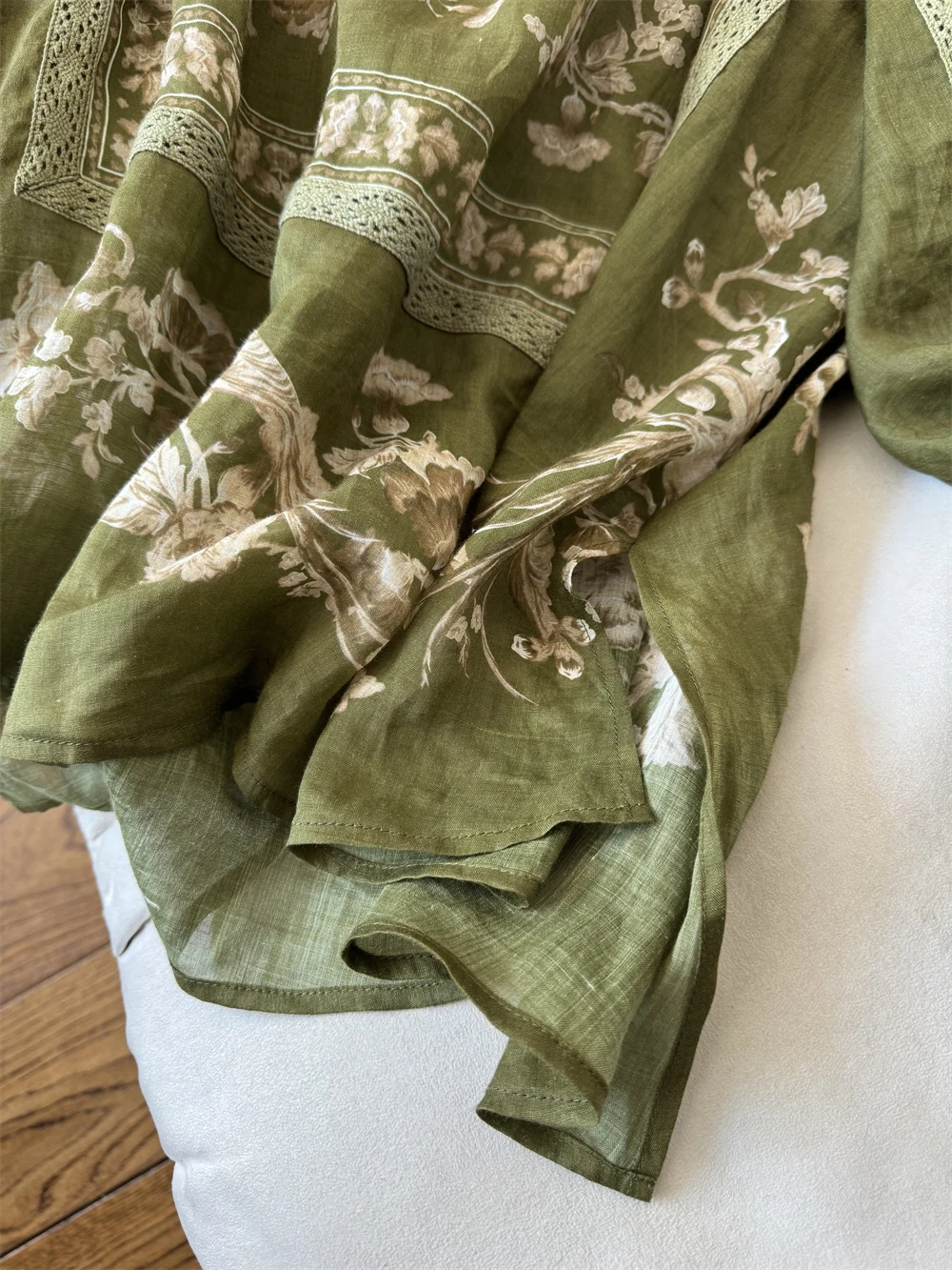 

Vintage een Dyed Print Long Sve irt Loose Fit round Ne Versatile Top for Men And Women Casual Sle Autumn Faion