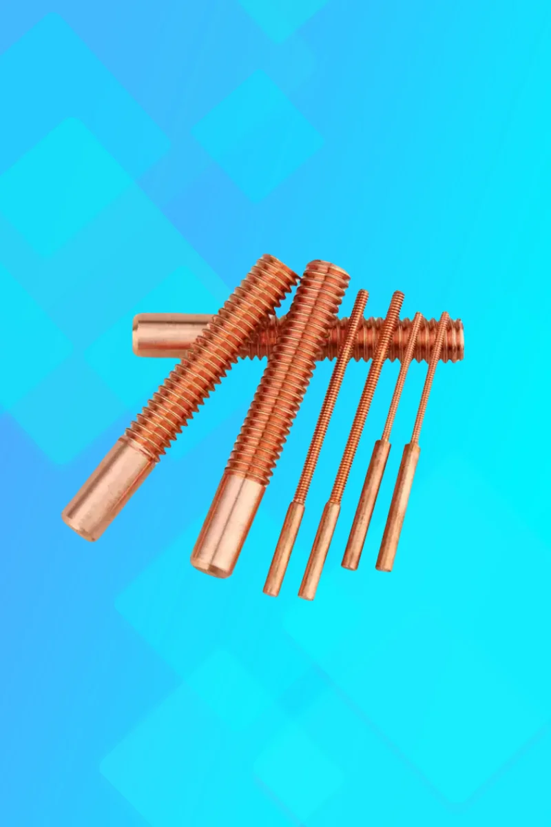 Copper threaded electrode Coarse pitch 0.35-3.0mm for EDM tapping electrodes