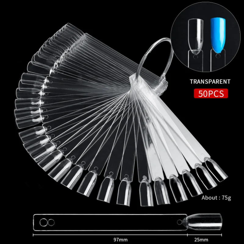 50 pçs dicas de unhas profissionais exibir placa de cor do prego cartão diy prática unha polonês remendo mostrando prateleira ferramenta prática do salão de beleza