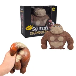 Squeeze Toy Gorilla Pinch Toy Squishy Autism Stress Reliever Toys Fidget Toys Stretch Vent Gorilla Decompression Anti Stress