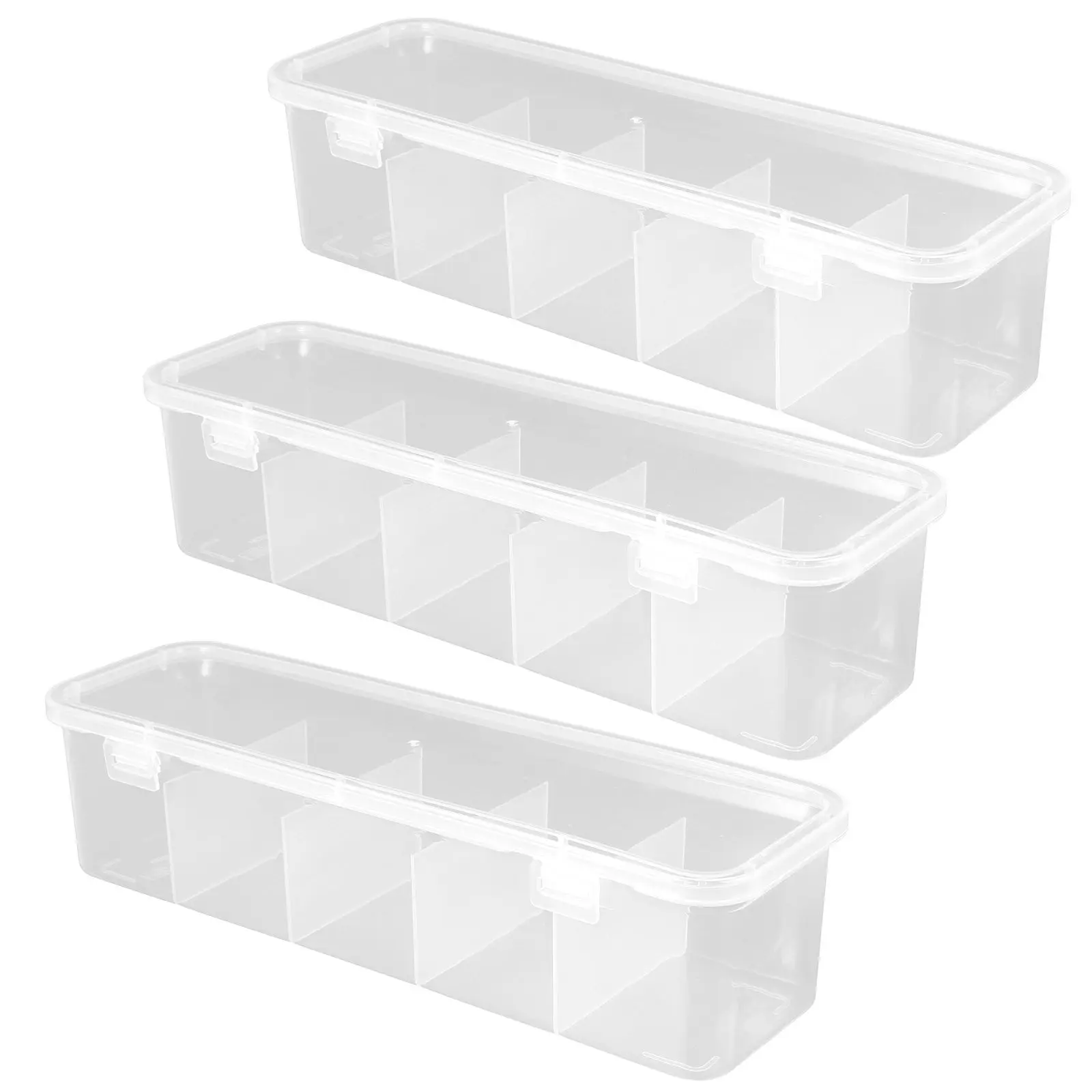 

Набор из 3 органайзеров для резинок для волос: многосекционный футляр для хранения заколок, аксессуаров и кабелей, дорожный кейс для косметики