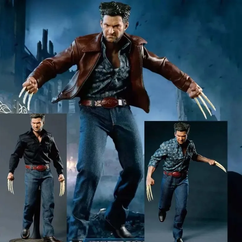 1/6 Scale Male Head Carved Shoes Shirt Leather Jacket Pants Claw Solider Accessories Model Fit 12-inch Action Figure Body