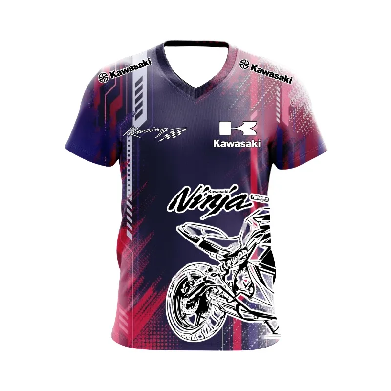 2025 كاواساكي دراجة نارية شعار Z الرجال الصيف التجفيف السريع امتصاص العرق تي شيرت ، النشاط في الهواء الطلق تي شيرت ، الشارع عادية #1
