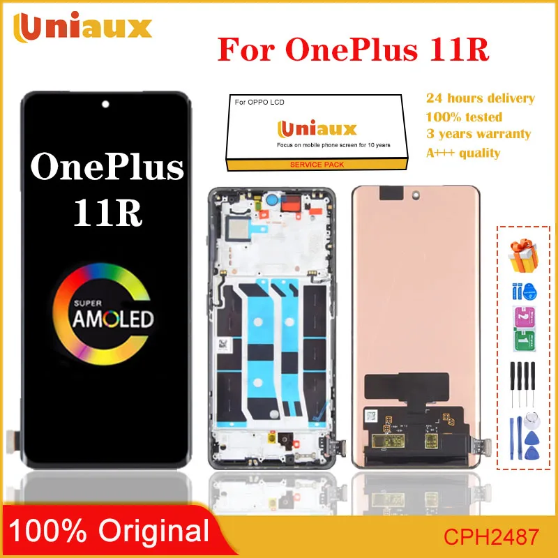 

Original For OnePlus 11R CPH2487 LCD Display Screen Touch Panel Digitizer For Oneplus Ace 2 PHK110 LCD Display