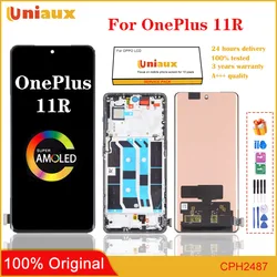 Original For OnePlus 11R CPH2487 LCD Display Screen Touch Panel Digitizer For Oneplus Ace 2 PHK110 LCD Display