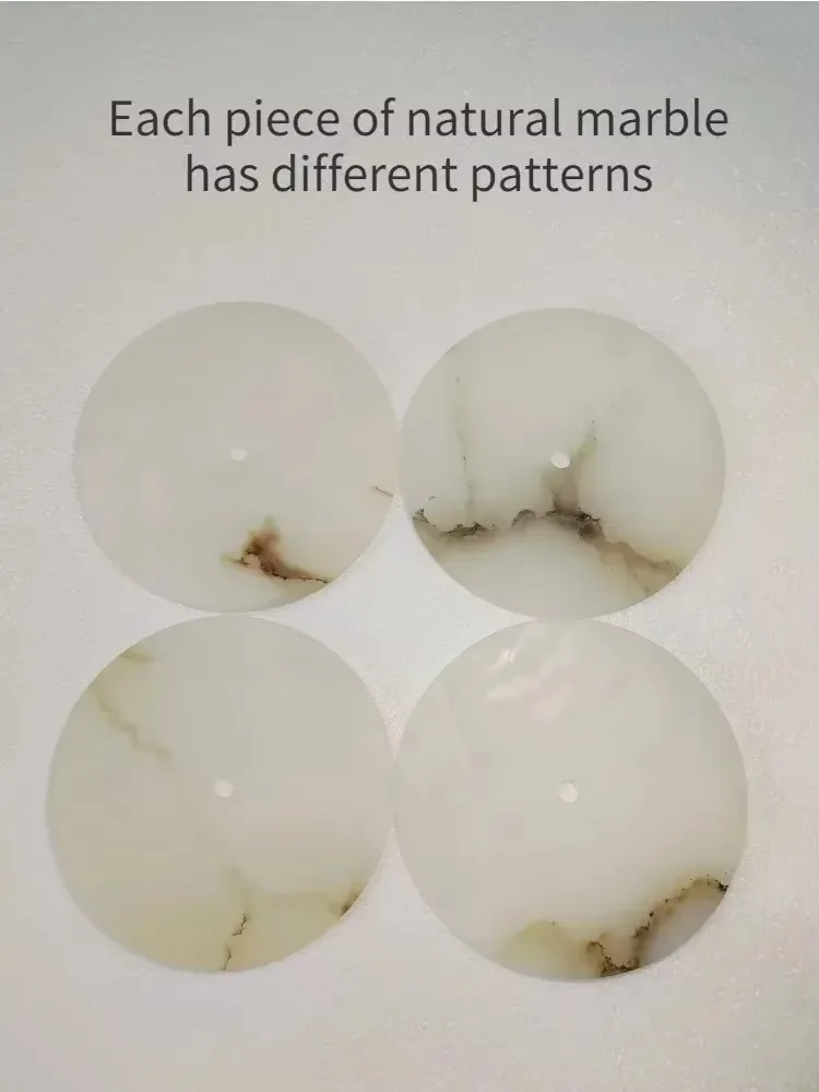 الرخام الطبيعي قلادة ضوء الشمال النحاس مصباح معلق لغرفة المعيشة غرفة نوم فندق مطعم الديكور 2026 #5