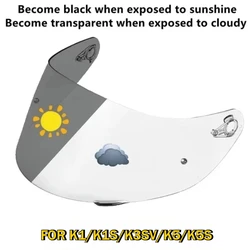Photochromic Visor for AGV K5 K5S K5-S K3SV K3-SV K1 Helmet Glasses Screen Shield Windshield Accessories Parts Autochromic Lens