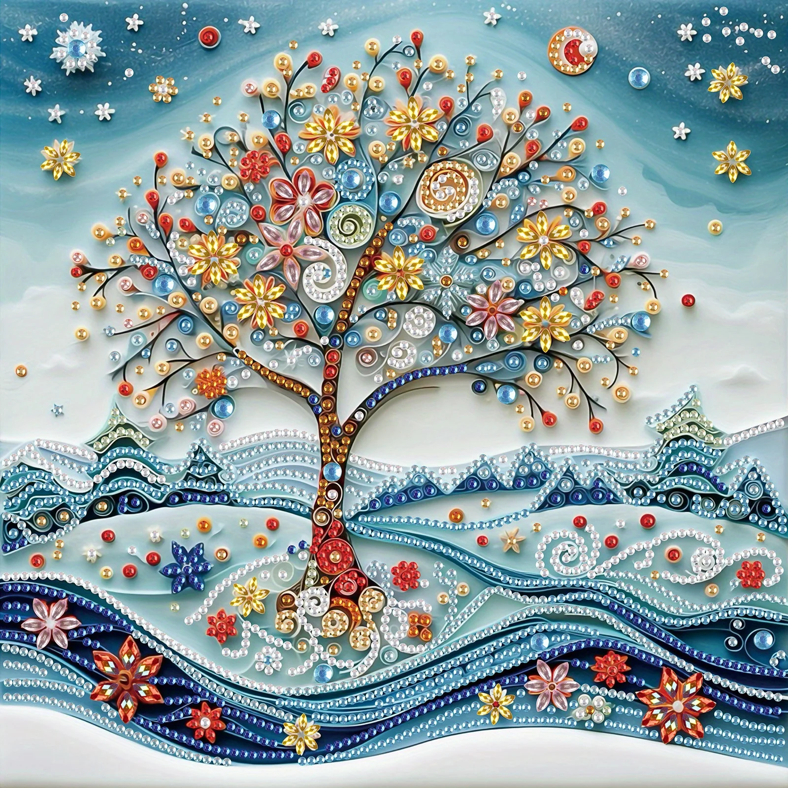 Diamond Painting Kits for Adults,Colorful Tree Special Shape Diamond for Beginner,Diamond Art Painting for Home Decoration Gift