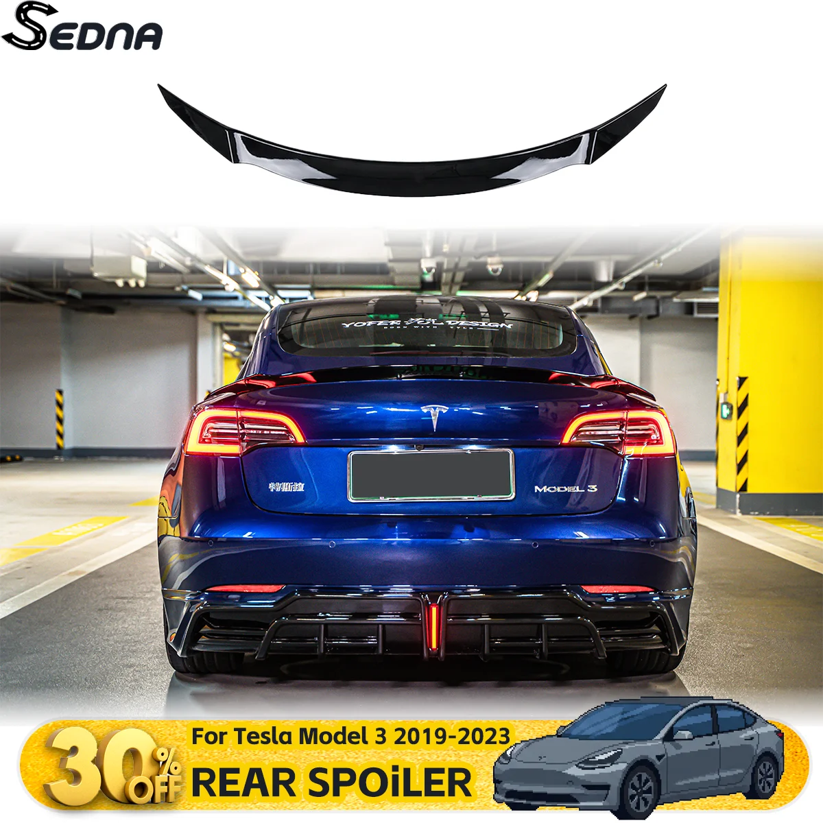 

Задний спойлер, крыло багажника, губа для Tesla Model 3 2019-2023, авто спойлеры, комплекты кузова, тюнинг автомобиля, внешние детали, аксессуары
