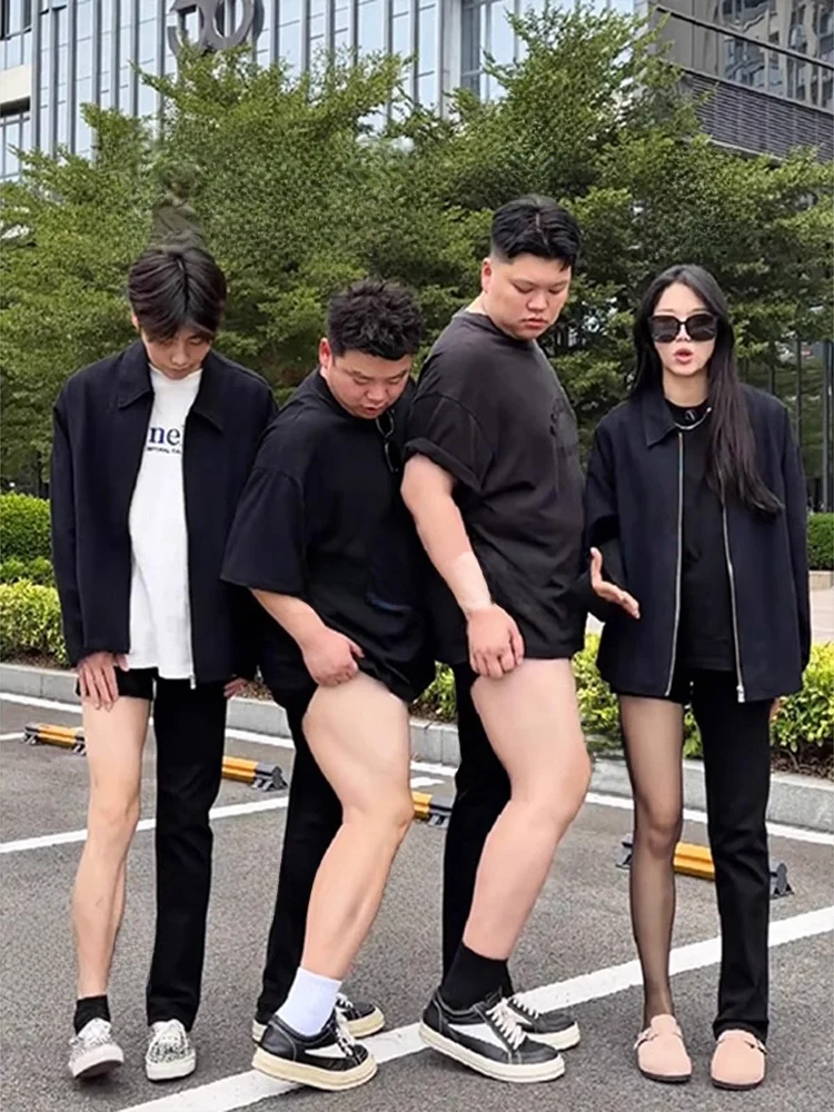 

Мужские джинсы American High Street Vibe Spicy, прямые, с высокой талией, облегающие, весенние, модель Advanced Feelings Knife