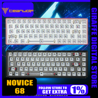 Teamwolf NOVICE68 Wireless Mechanical Keyboard Kit Hot Swap Tri Mode Bluetooth Gaming Keyboard Customized PC Gamer Accessories