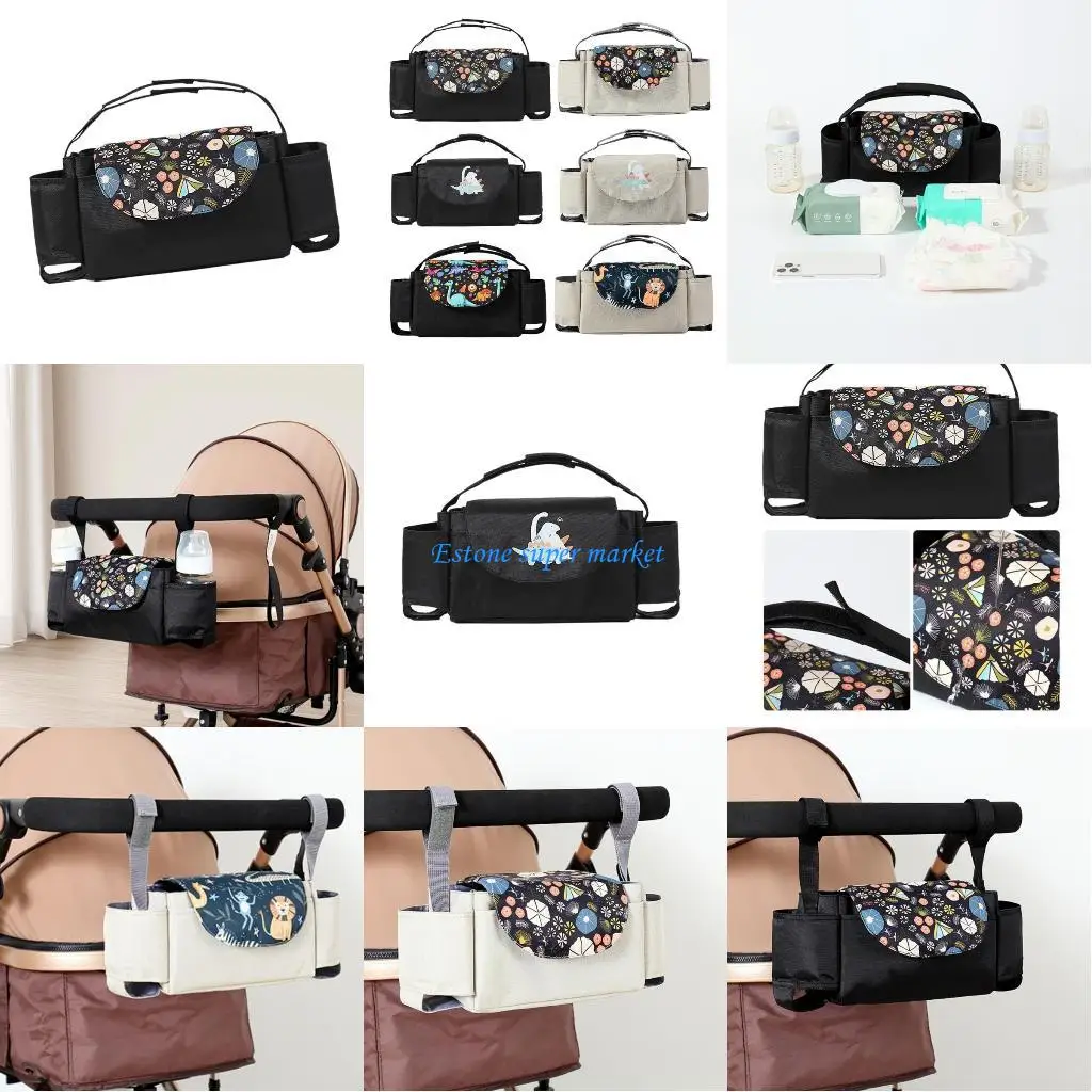 

090B Multifunctional Baby Prams Bag Watertight Diaper Storage for Travel Parents