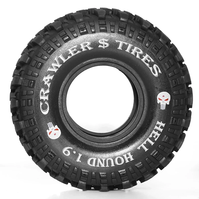 1.9 Crawler Tires 105-120mm Foam Fit Tires for Axial SCX10 90047 SCX10 III SCX10 Pro AXI03007 Redcat Gen8 TRX-4,4PCS