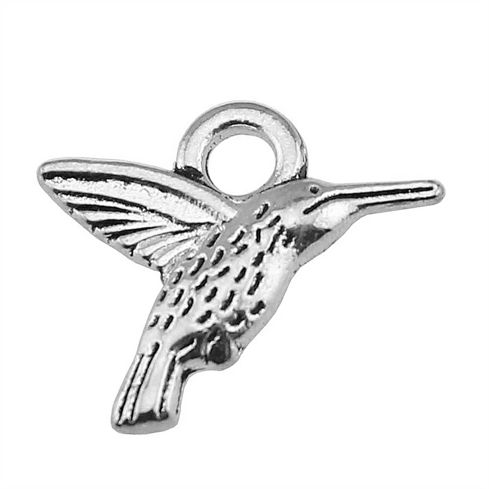 20pcs Charms Hummingbird Hummer Bird 19x15mm Tibetan Pendants Antique Jewelry Making DIY Handmade Craft For Necklace