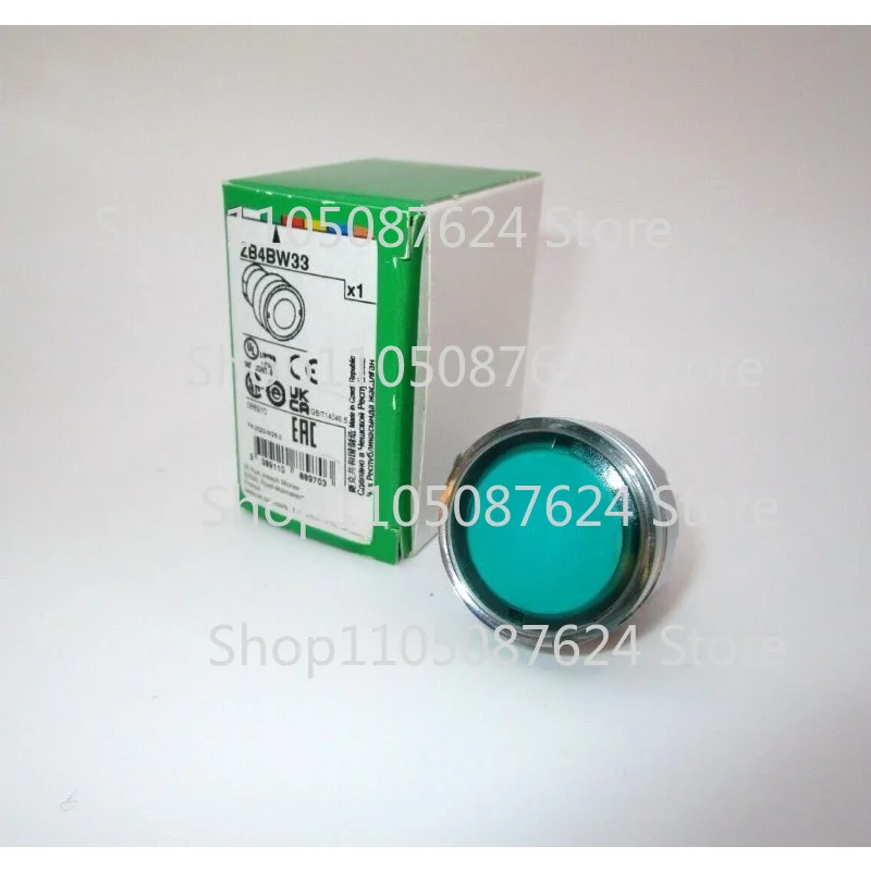 YY   ZB4BW33 For Schneider 22mm Green Push Button, illuminated pushbutton head