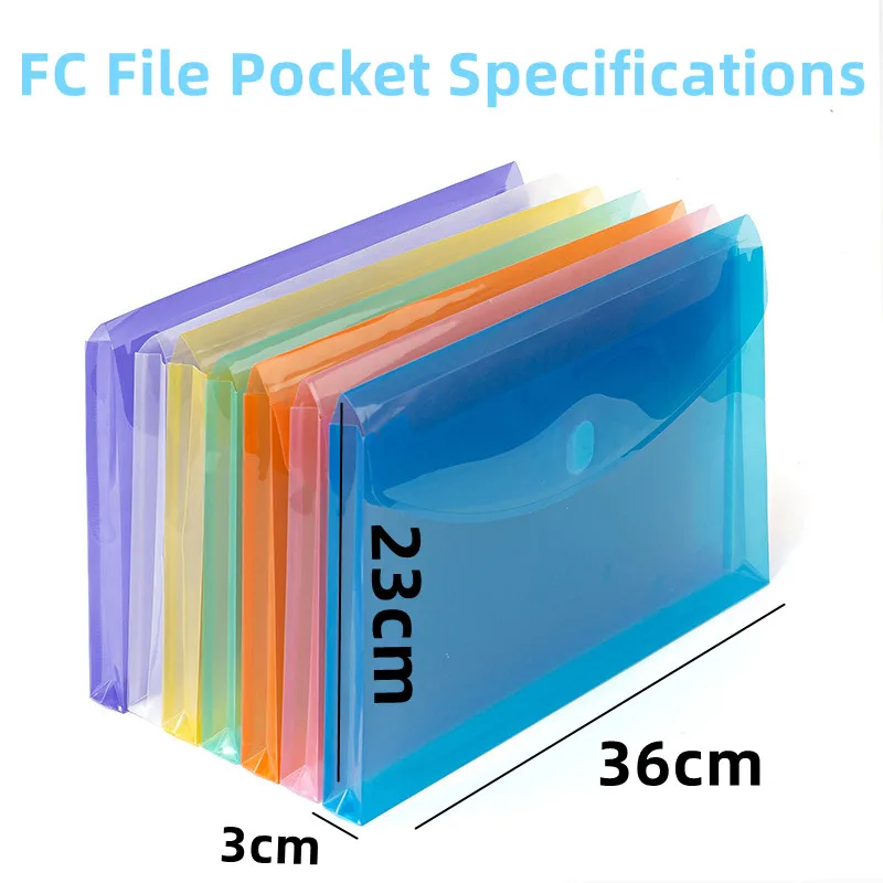 FC 10PCS File Storage Bag Student Storage Test Paper File Bag Folder Organizer