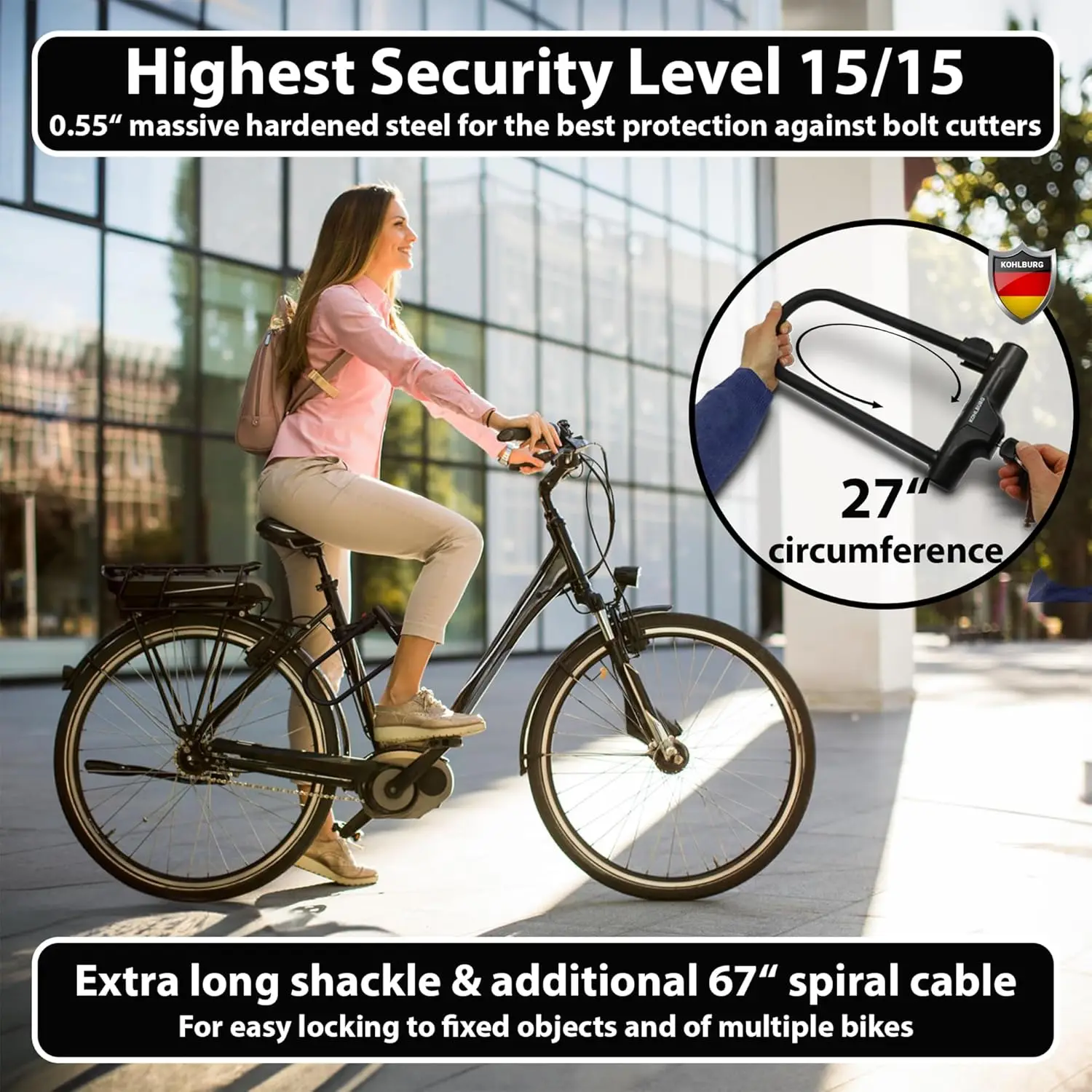 with Highest Security Level 15/15, German Certified - Large 13.5