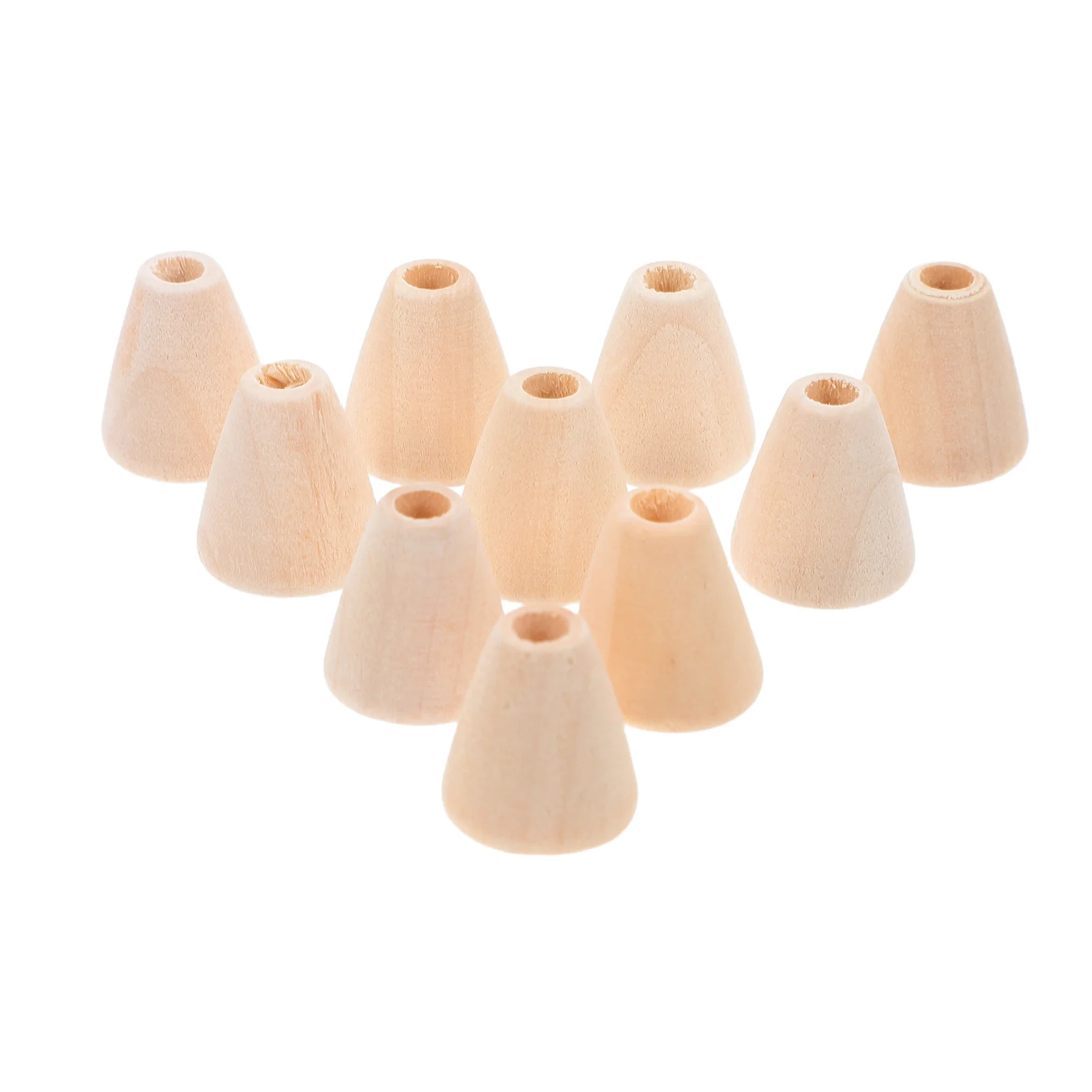 100 Stuks Houten Voor Kinderen Diy Craft Kit Kegelvorm Kralen Armband Maken Benodigdheden Rijgen Montessori Leermiddelen Kralen Voor