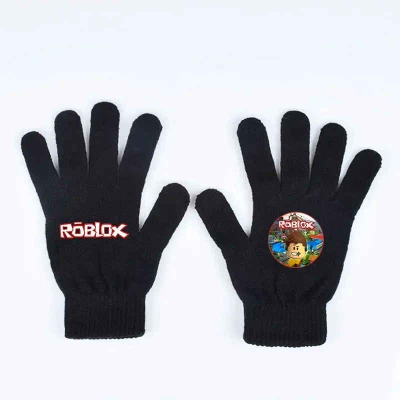 Roblox Anime Game Gloves New Fashion Printed Knitted Warm Gloves for Men and Women Winter Christmas Cartoon Birthday Gifts