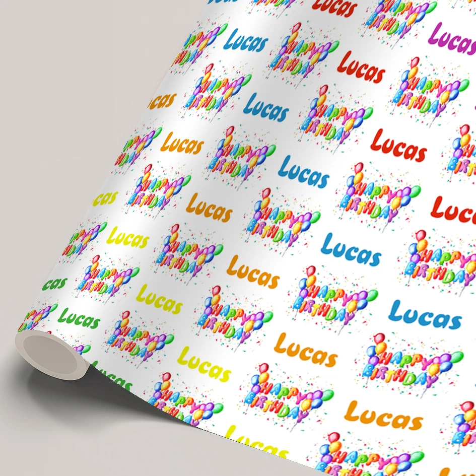 3/6 Stück Individuelles Geschenkpapier mit Beliebigem Personennamen Geburtstag Jubiläum Hochzeit Party Geschenkverpackungspapier mit Gesichtsfoto